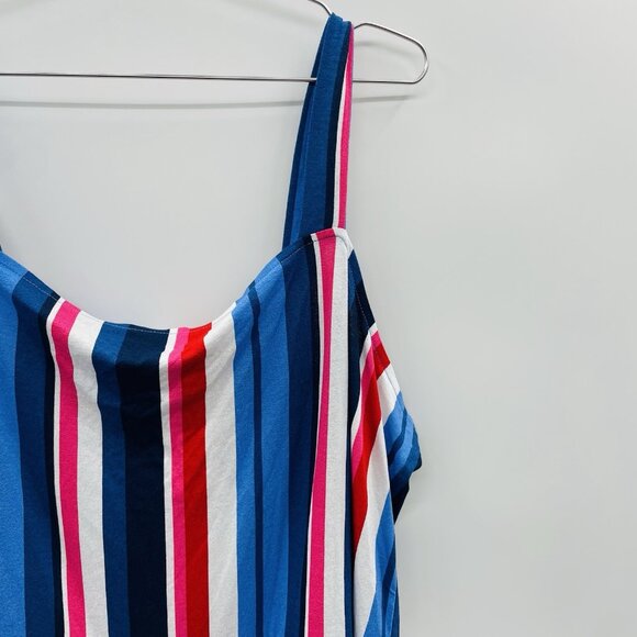 Lane Bryant Womens Plus Size 22/24 Swing Striped Square-Neck Peplum Tank Top 222 - Picture 4 of 10